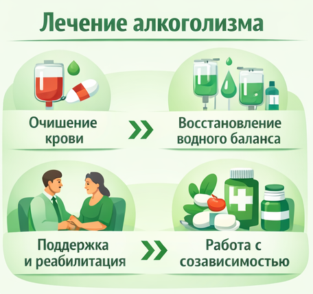 лечение алкоголизма в Киселёвске этапы